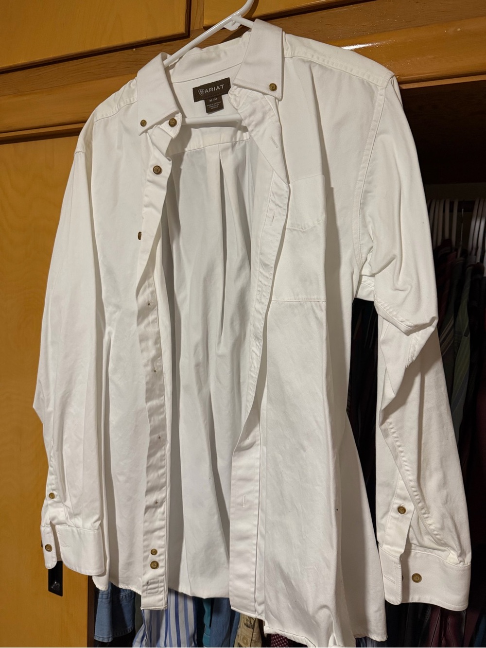 Ariat Men's White Western Snap-Front Dress Shirt